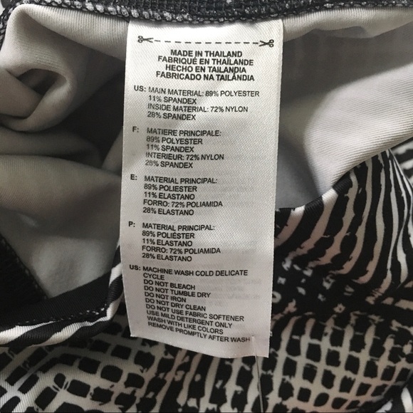 ADIDAS Black & White Climalite Patterned Capri Leggings - Picture 6 of 11